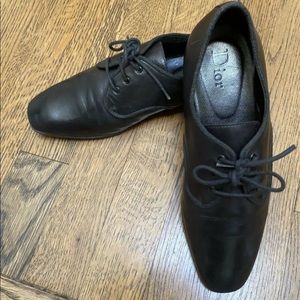 Dior Boys Black Leather Lace-up Formal Dress Shoes Size 2 34